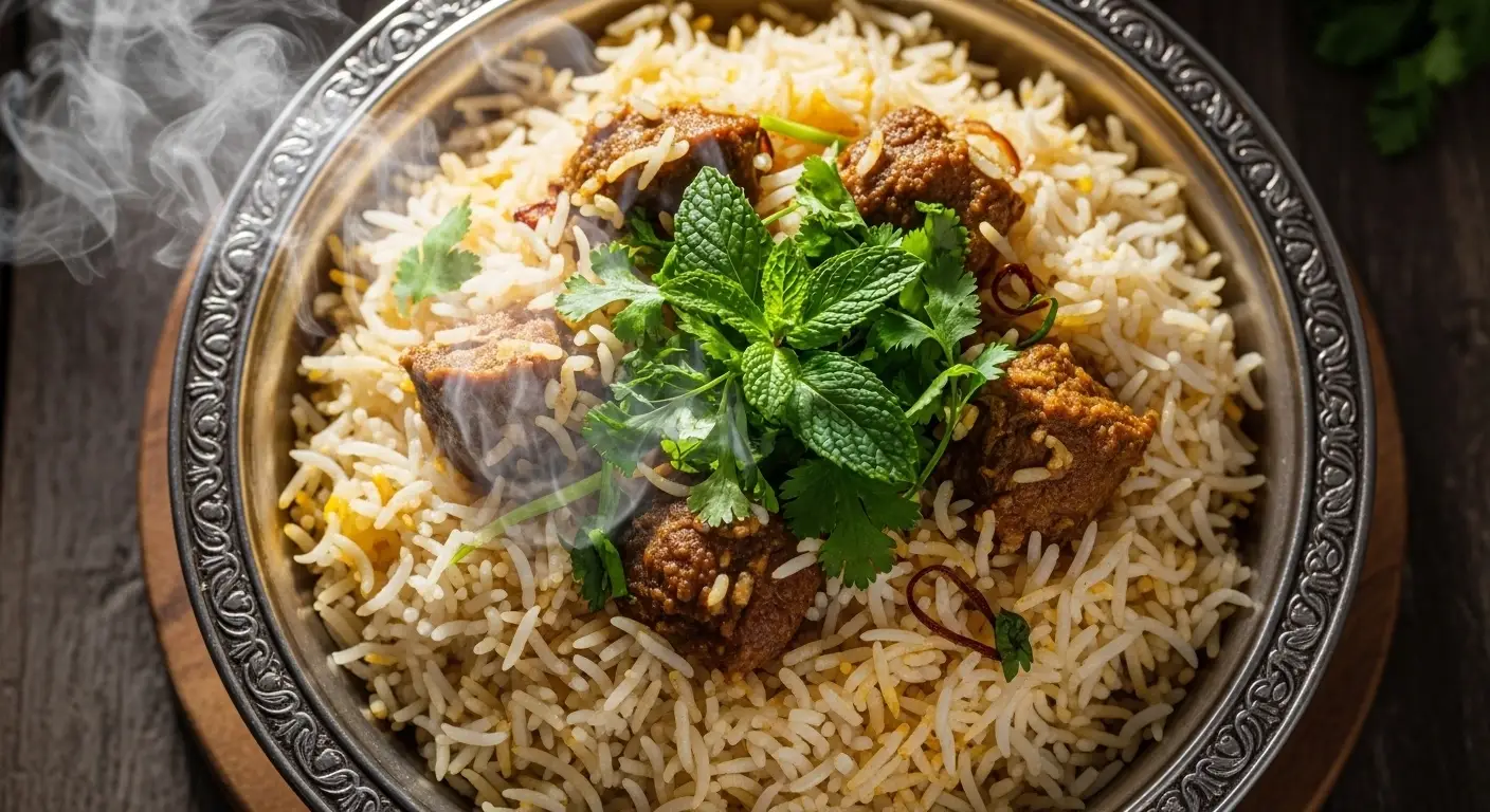 White Beef Biryani