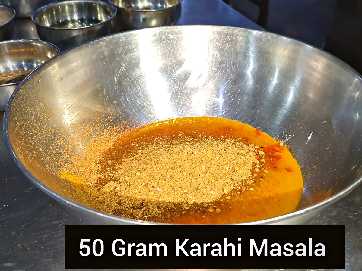 50 g karahi masala added to the chatpata chops marinade