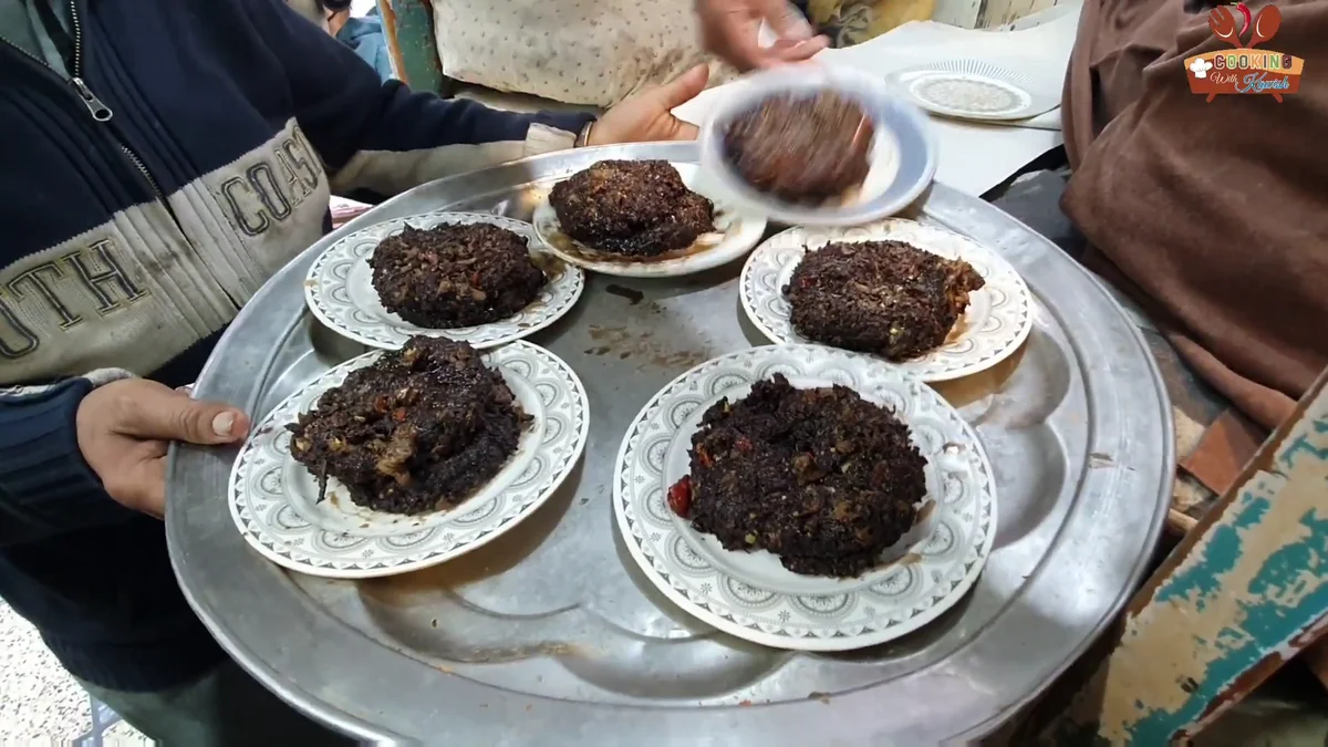 Fried chapli kababs on serving plates