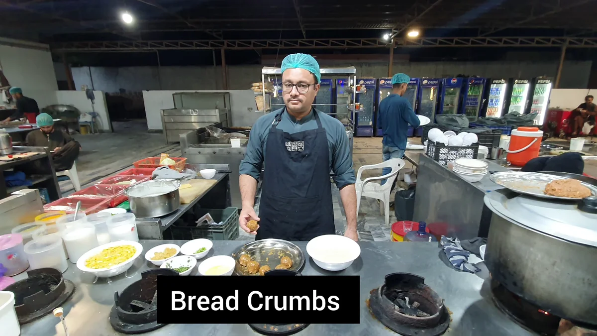 Bread crumbs for coating the chicken balls