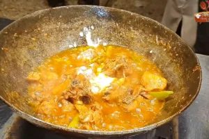 Yogurt added to chicken karahi