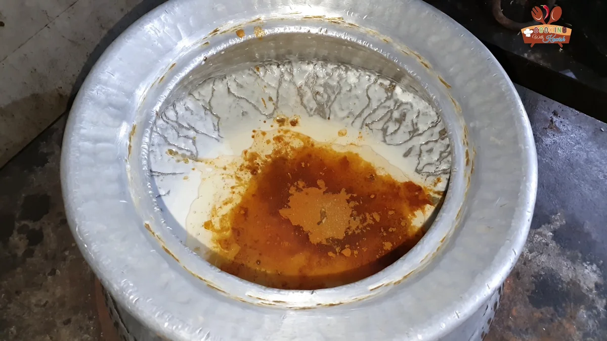 Spice masala cooked down until the oil separates
