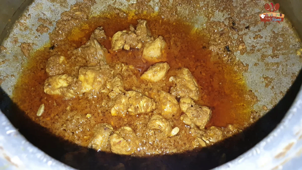 Finished danedar chicken korma in the deg