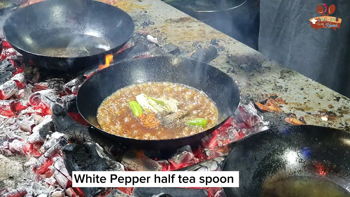White pepper added to the keema
